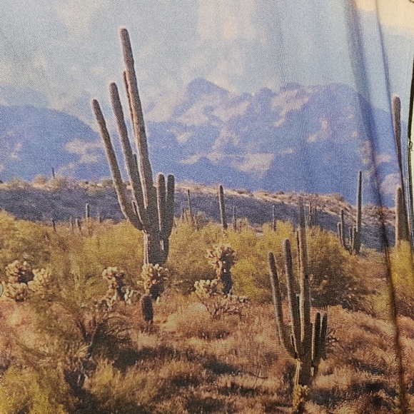 NWT! GUESS Shirt Men's Size Medium Cactus Challis Button Down Short Sleeve NEW - Picture 6 of 14